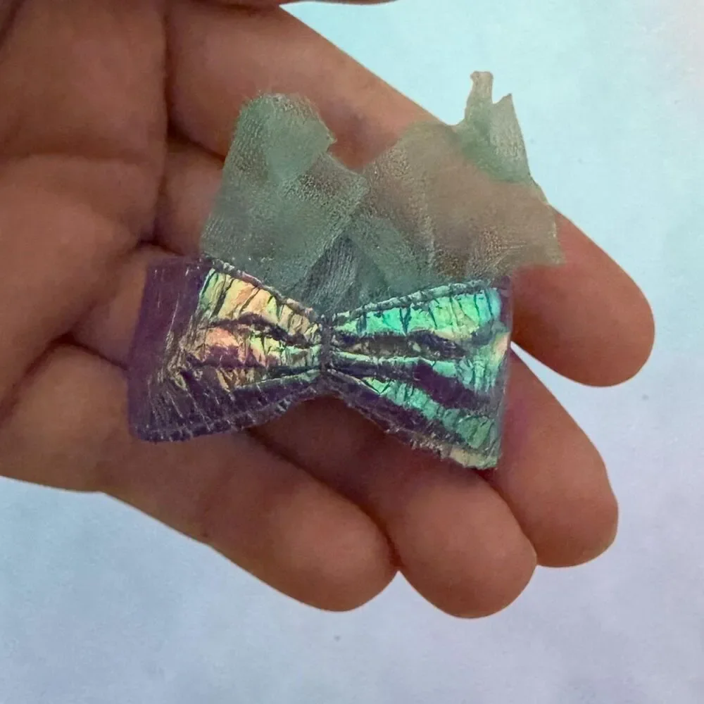Barbie Mermaid Fantasy Iridescent Shiny Blue Purple Green Bikini Top for Doll